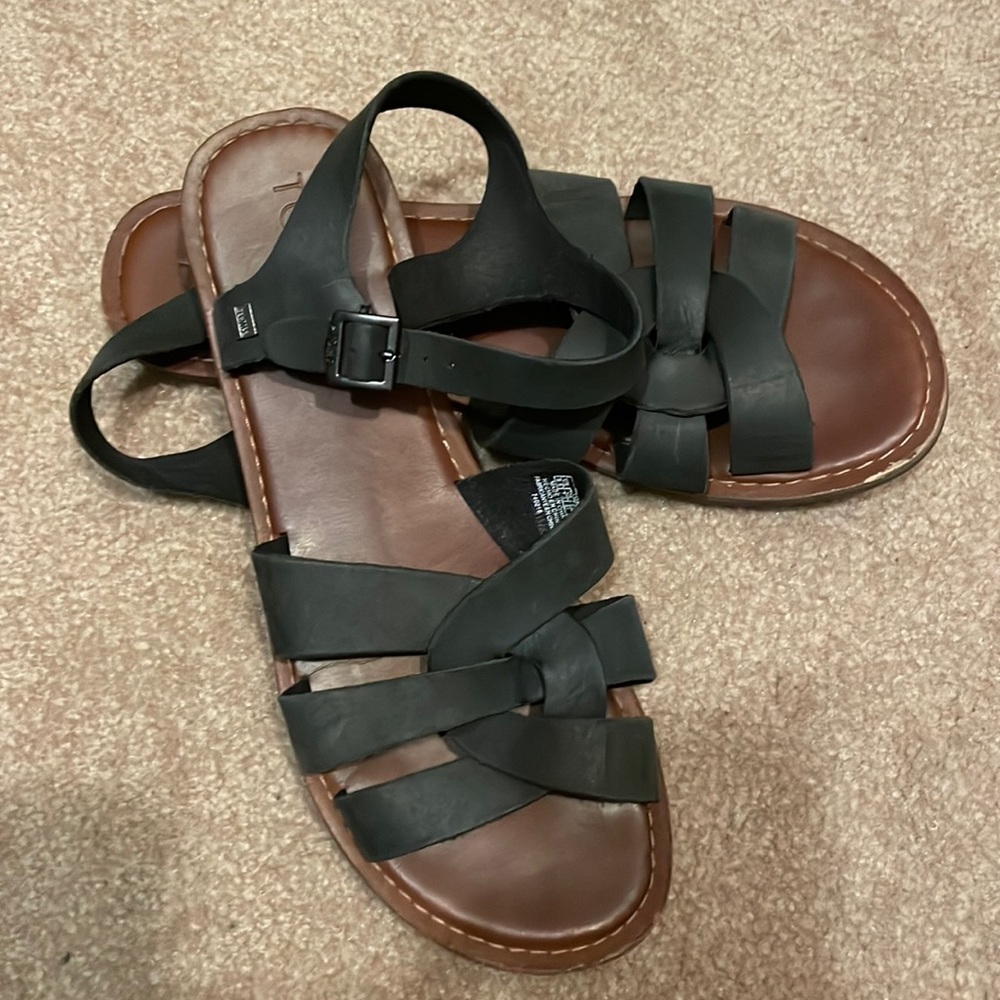 Black TOMS Sandals